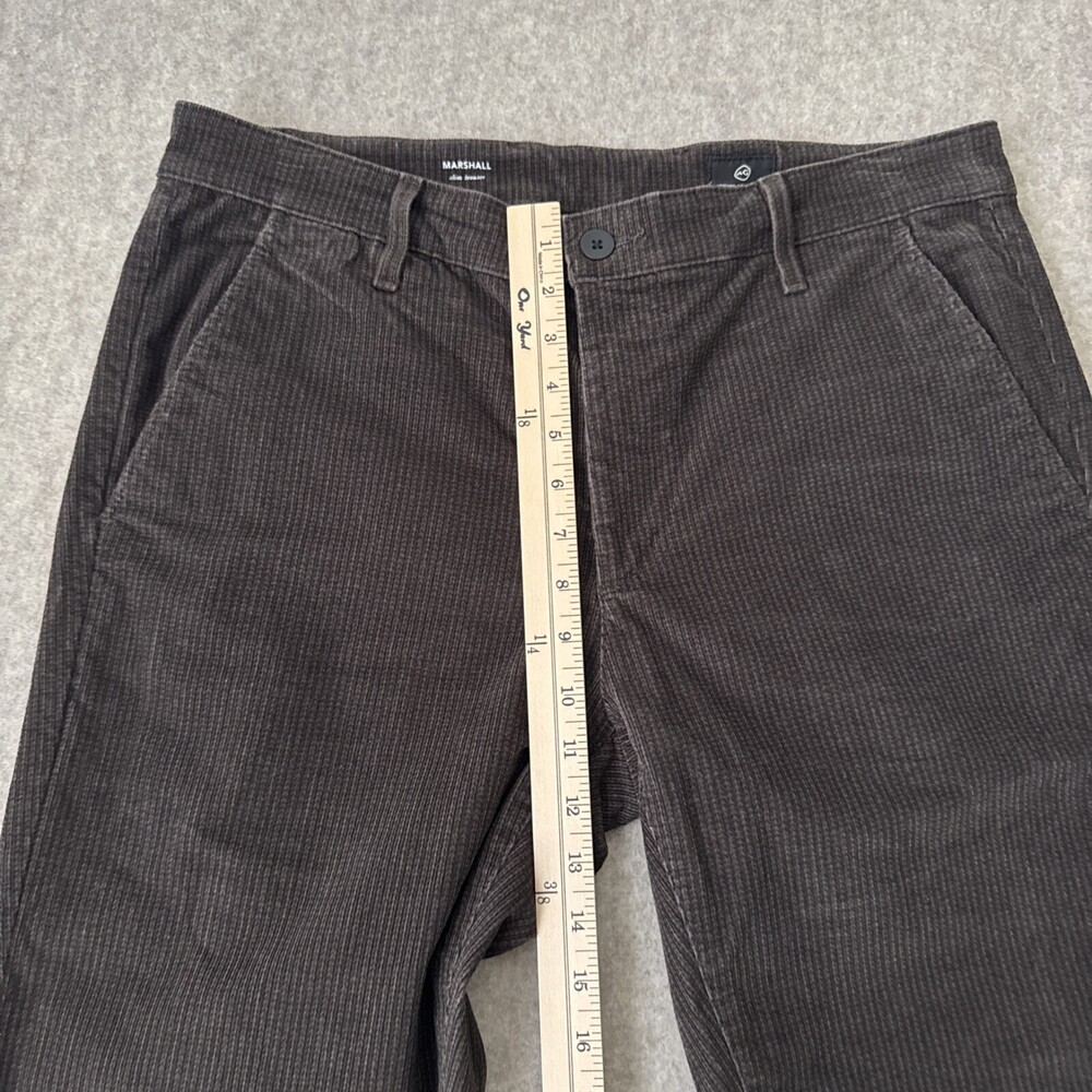 AG Marshall Corduroy Trouser Mens 33x31 Brown Slim Fit - Picture 6 of 16